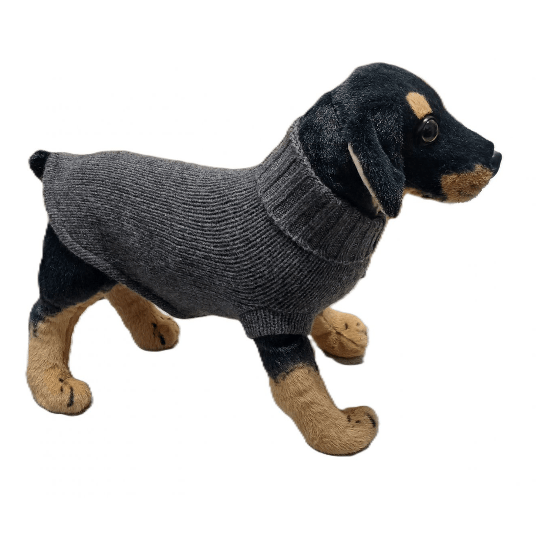 Maglia Rasata Collo Coste Cane o Gatto Cashmere Rigenerato Finezza 5 - Lanaioli Maglieria Filiera Corta Sostenibile & Filati Naturali