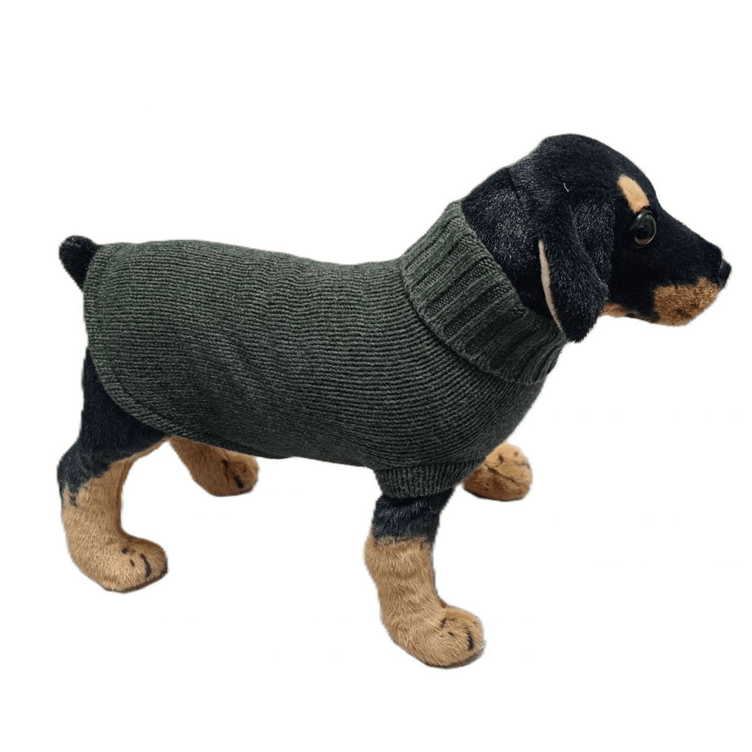 Maglia Rasata Collo Coste Cane o Gatto Cashmere Rigenerato Finezza 5 - Lanaioli Maglieria Filiera Corta Sostenibile & Filati Naturali