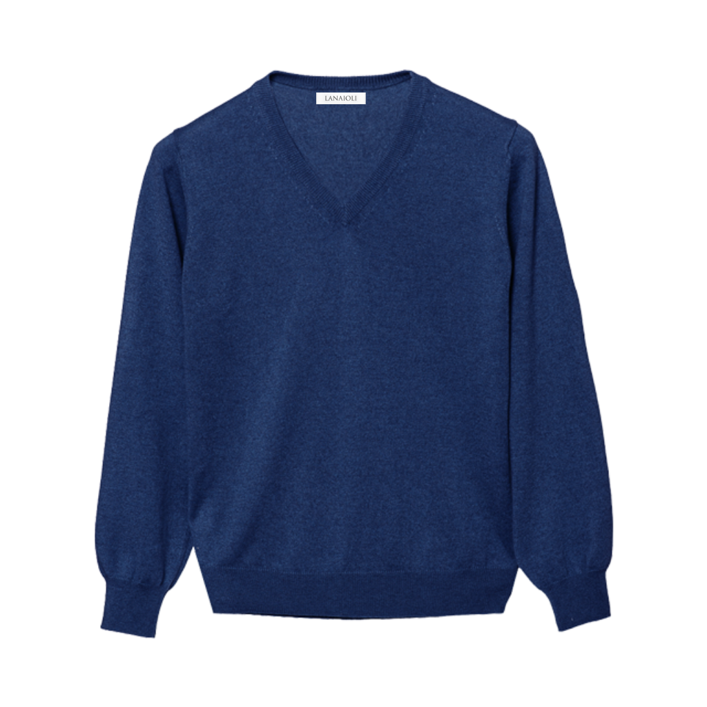 100% Pure Cashmere Men's V-Neck Sweater