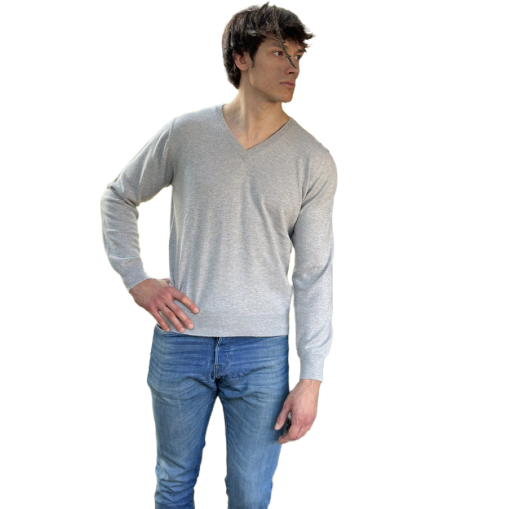 100% Pure Cashmere Men's V-Neck Sweater
