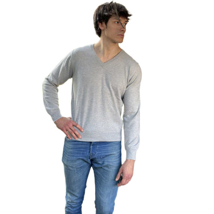 100% Pure Cashmere Men's V-Neck Sweater
