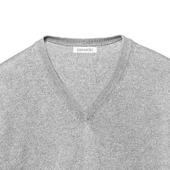Maglia Uomo 100% Puro Cashmere Scollo a V - Lanaioli Maglieria Filiera Corta Sostenibile & Filati Naturali