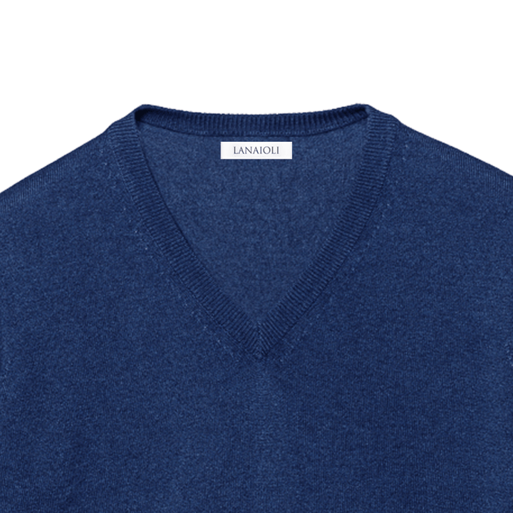Maglia Uomo 100% Puro Cashmere Scollo a V - Lanaioli Maglieria Filiera Corta Sostenibile & Filati Naturali