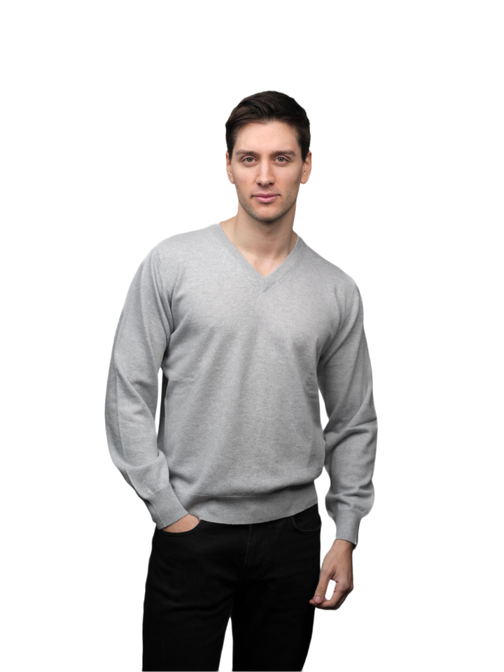 Maglia Uomo 100% Puro Cashmere Scollo a V