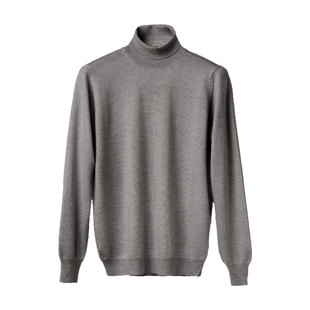 Maglia Dolcevita Cashmere Uomo, Seta e Lana Merino - Lanaioli Cashmere  