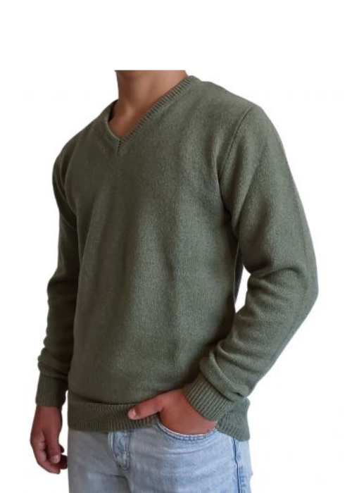 Heren V-hals Trui van Gerecycled Cashmere Fijnheid 7