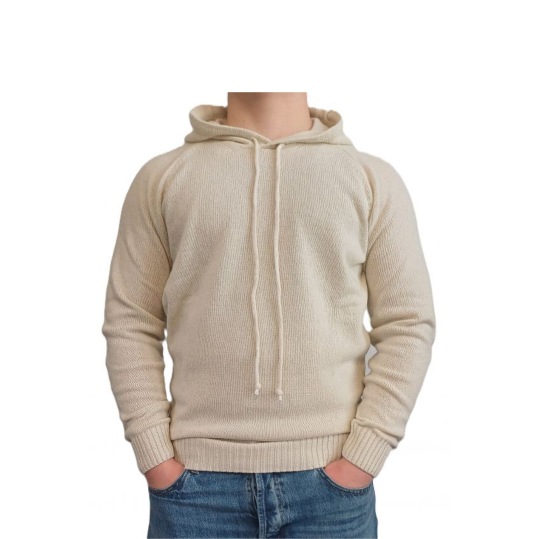 Pull à capuche en cachemire régénéré pour hommes