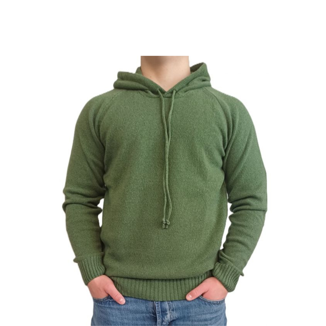 Pull à capuche en cachemire régénéré pour hommes