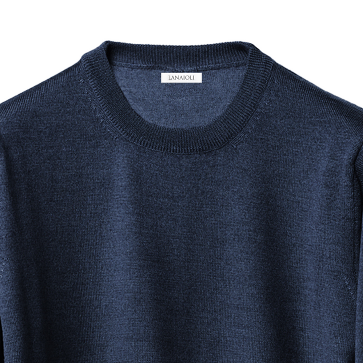 Pull col rond homme en mélange de Cachemire, Soie et Laine Mérinos Extrafine