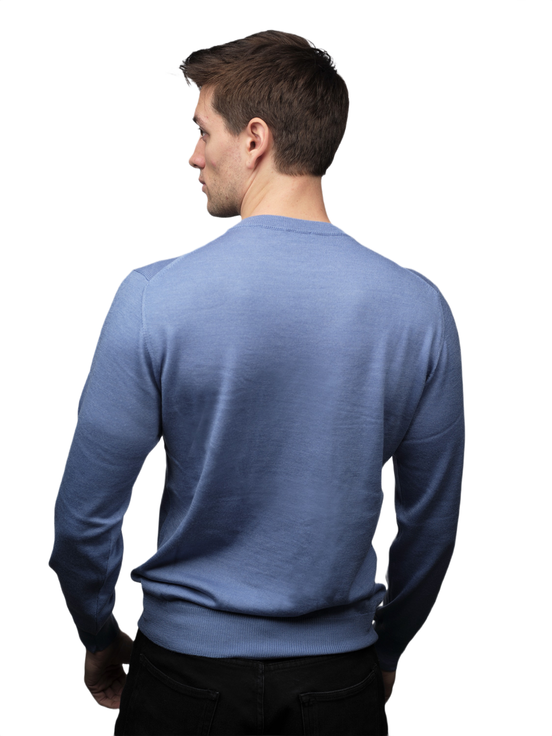 Maglia Uomo in misto Cashmere, Seta e Lana Merino Extrafine Girocollo