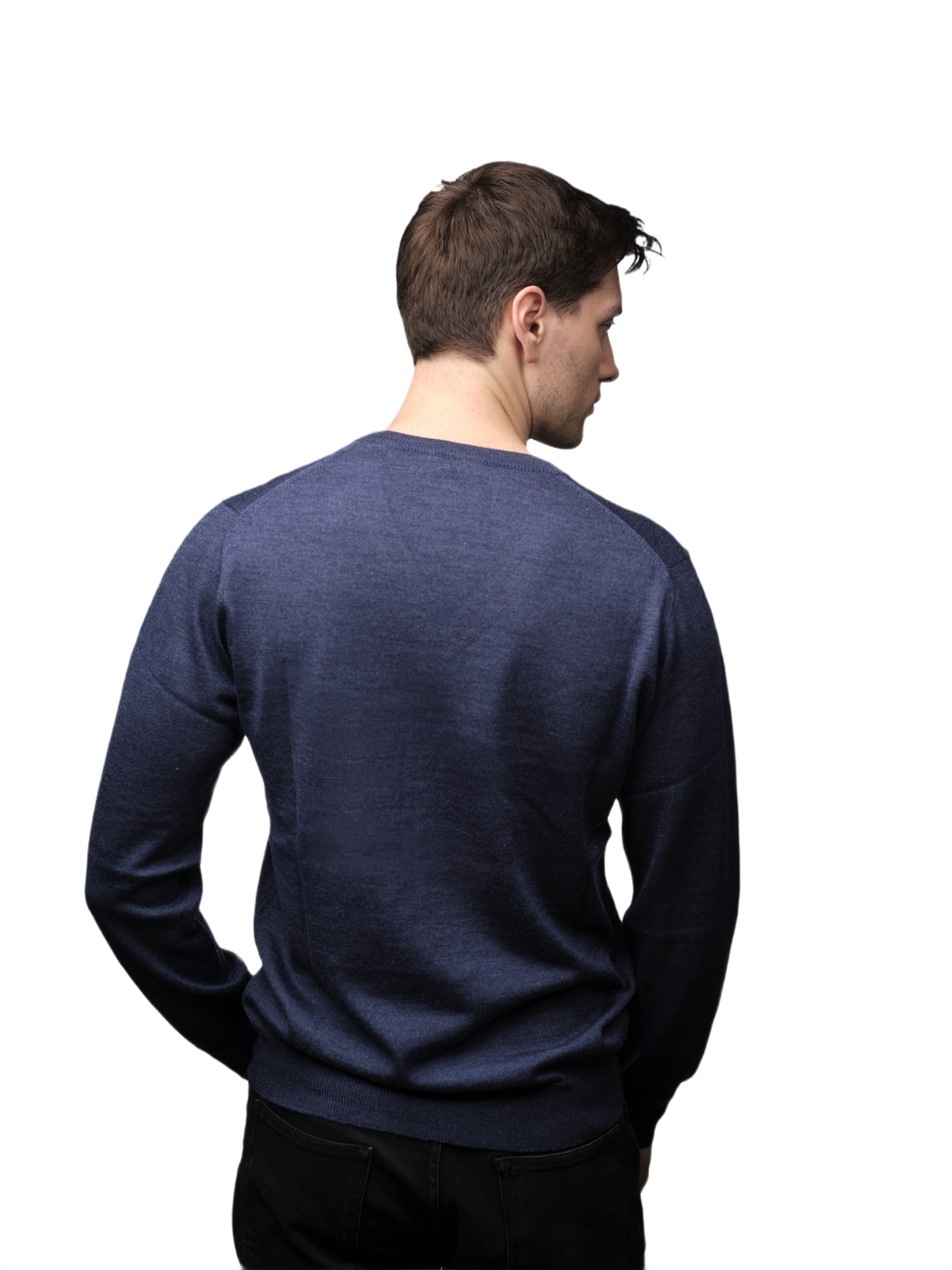 Maglia Uomo in misto Cashmere, Seta e Lana Merino Extrafine Scollo a V