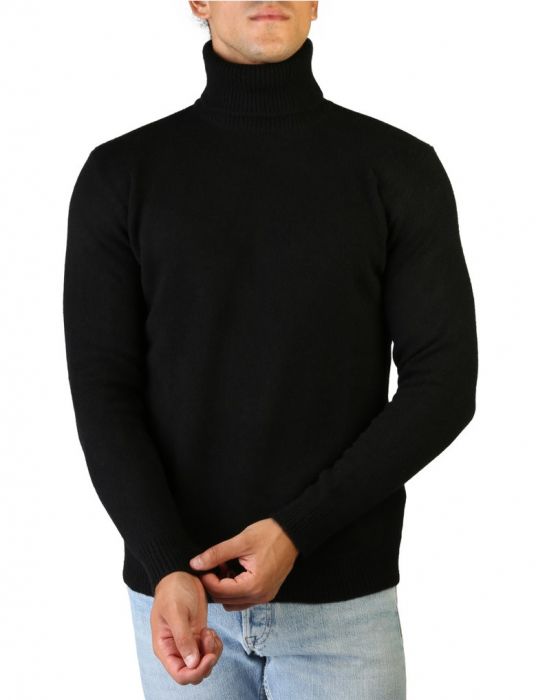 Hochgeschlossener Herrenpullover aus regeneriertem Kaschmir, Gauge 7