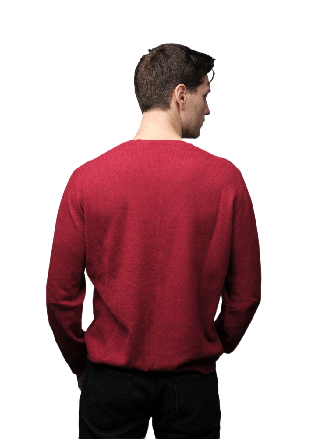 Pull homme en cachemire régénéré col rond