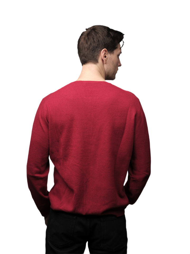 Pull homme en cachemire régénéré col rond