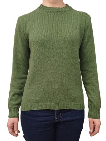 Damen Rundhals-Pullover aus regenerierter Kaschmirwolle