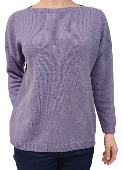 Maglia Donna Scollo Barca Over Cashmere Rigenerato