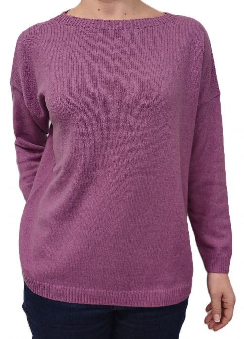 Maglia Donna Scollo Barca Over Cashmere Rigenerato