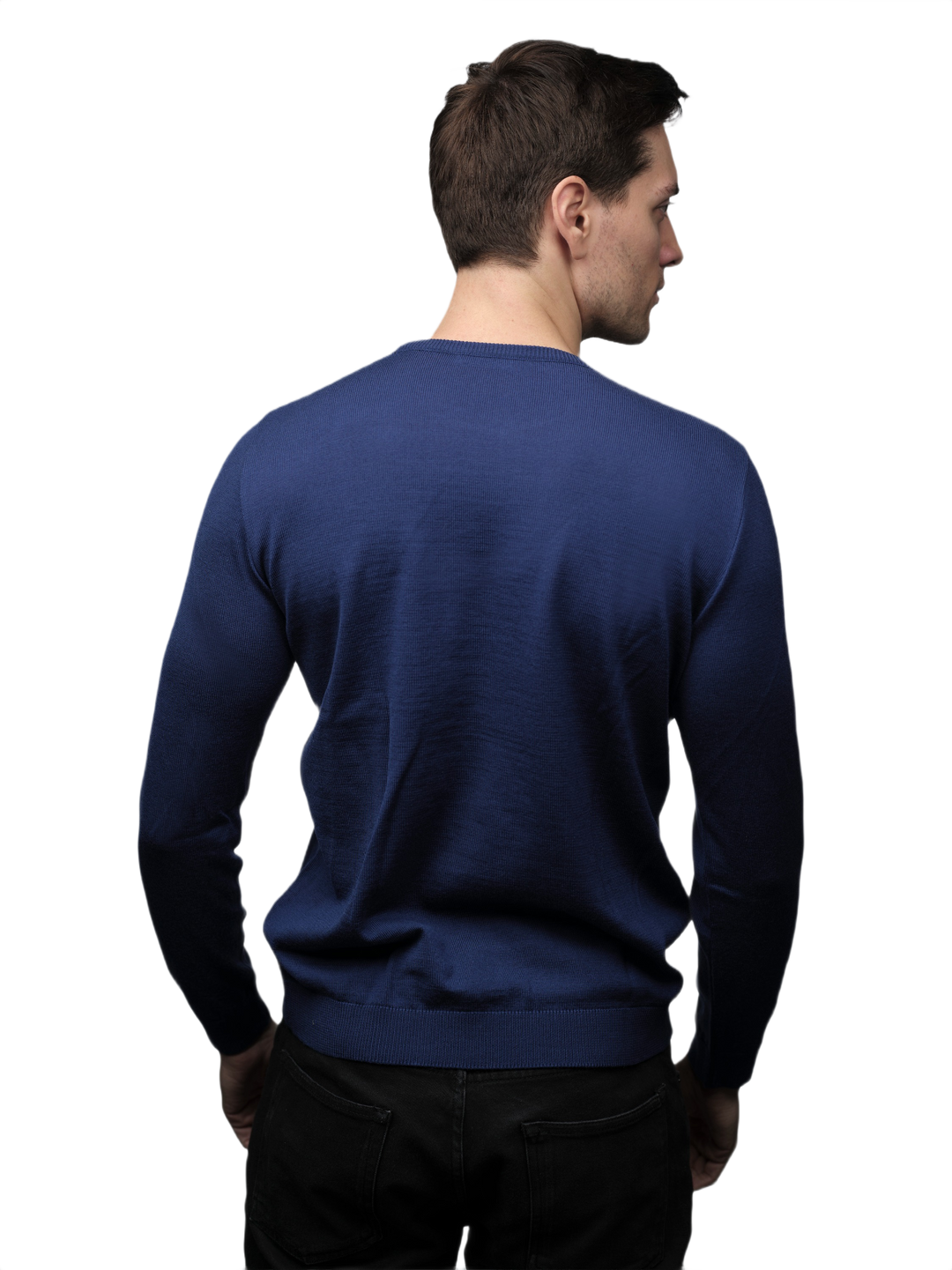 Pull homme col rond en laine mérinos