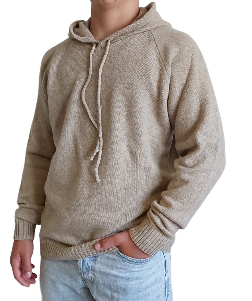 Men's Regenerated Cashmere Hooded Sweater