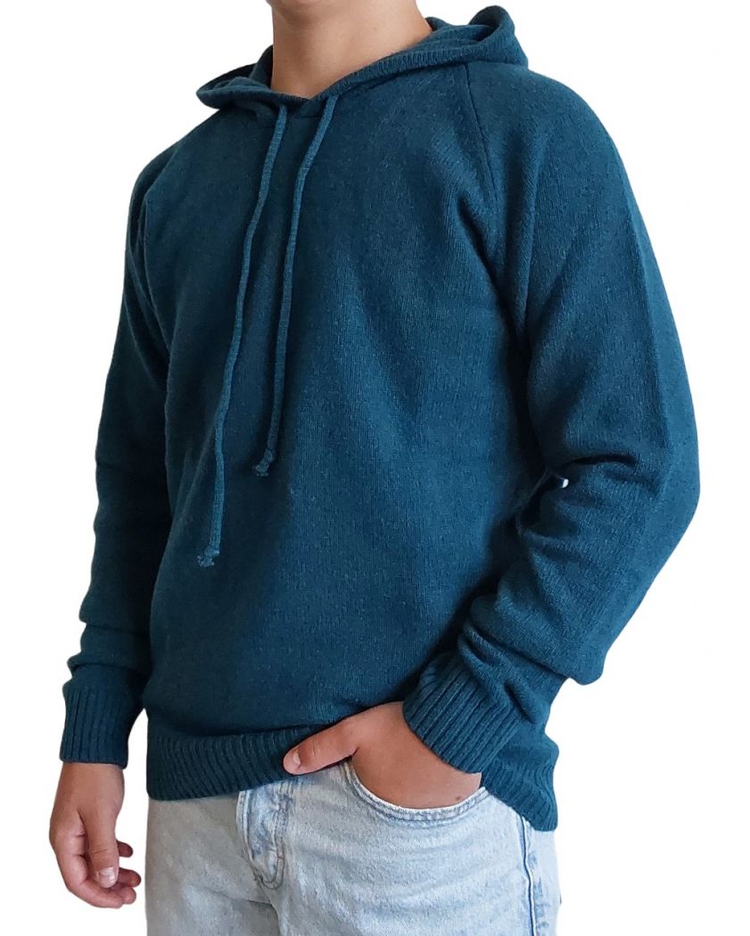 Men's Regenerated Cashmere Hooded Sweater