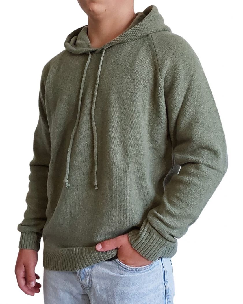 Men's Regenerated Cashmere Hooded Sweater