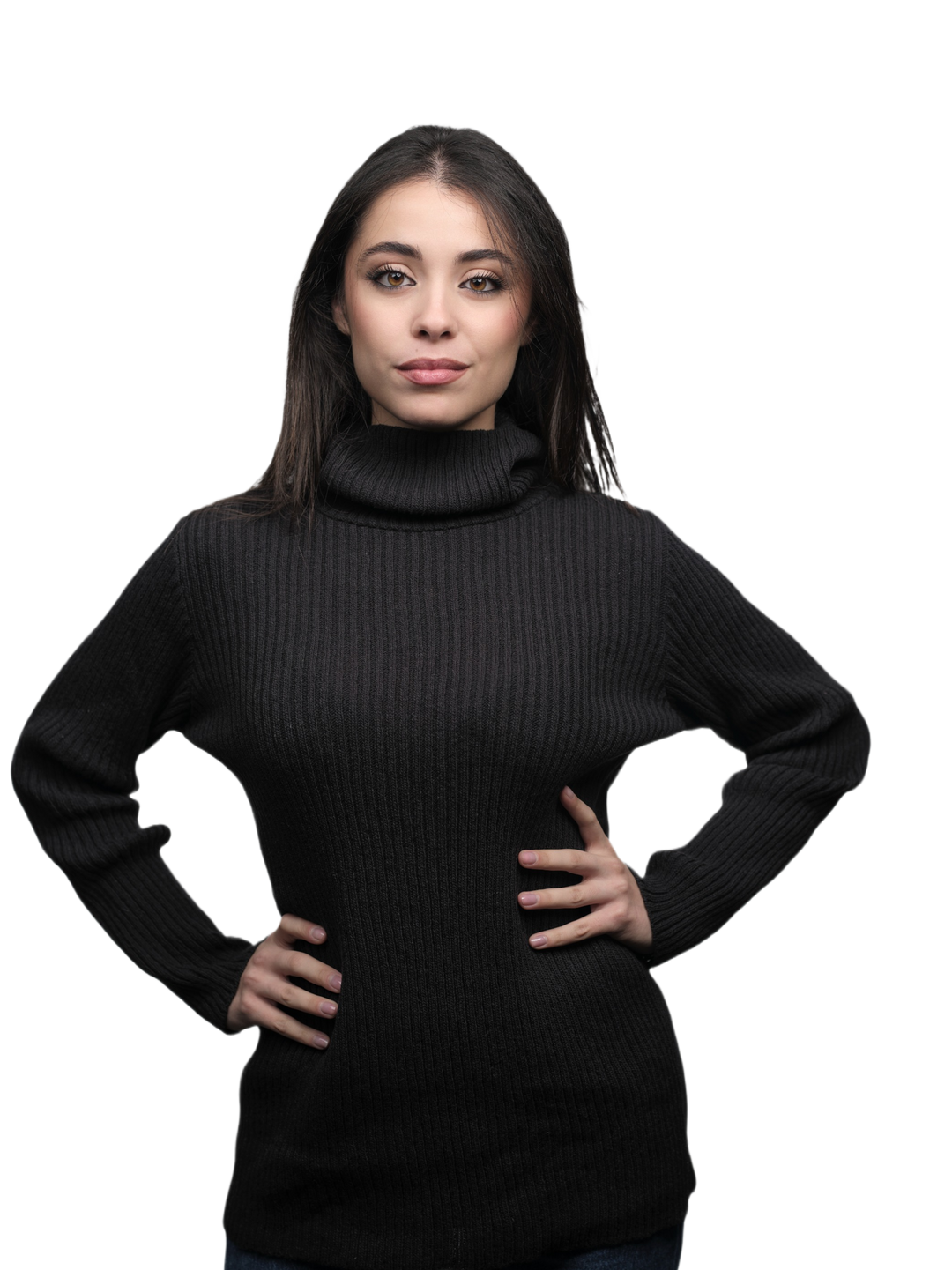 Pull Femme Col Montant Laine Mérinos Filature Courte