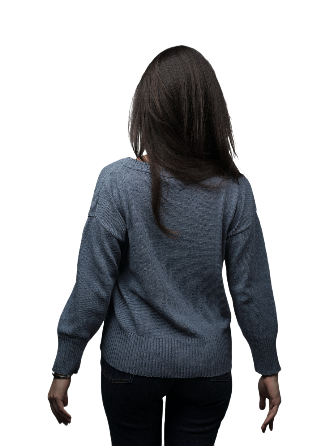 T-shirt Femme Col Rond en Denim Régénéré