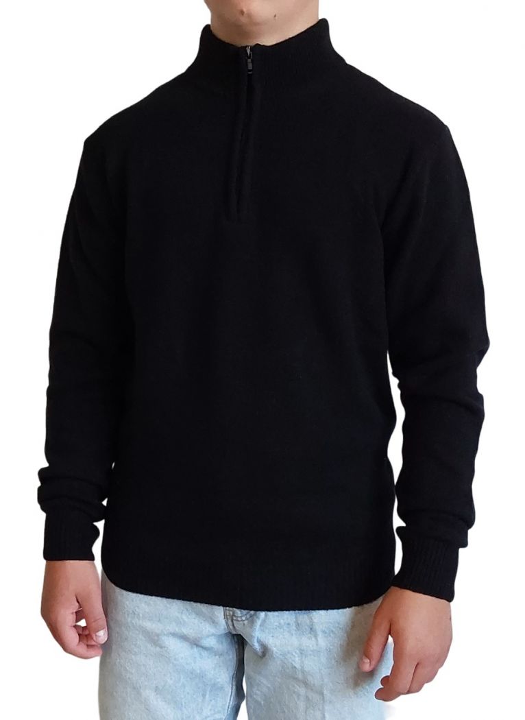 Men's Regenerated Cashmere Half Zip Sweater