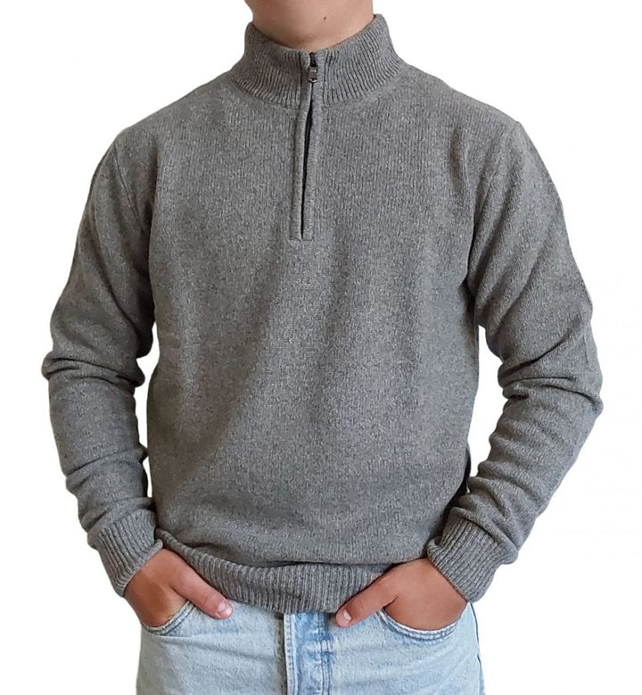 Men's Regenerated Cashmere Half Zip Sweater