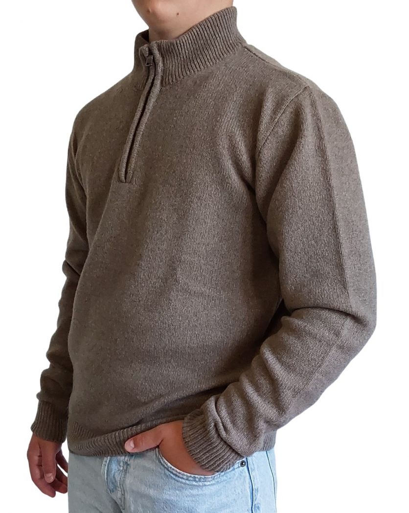 Men's Regenerated Cashmere Half Zip Sweater