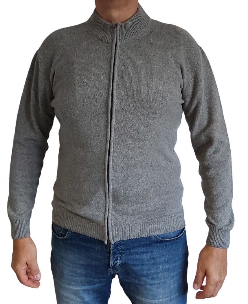 Maglia Uomo Zip Cashmere Rigenerato