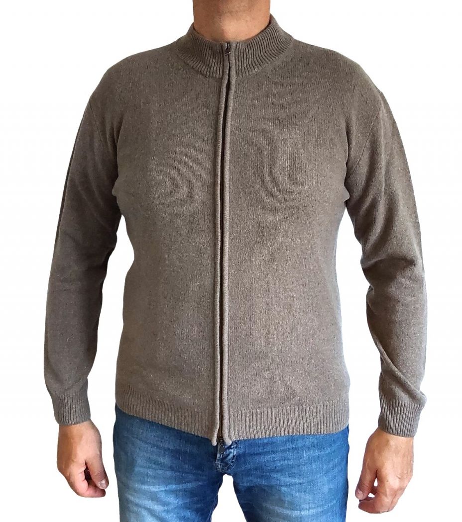 Pull Homme Zip Cachemire Régénéré