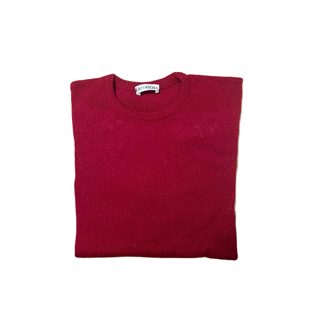 Pull homme laine mérinos col rond filière courte