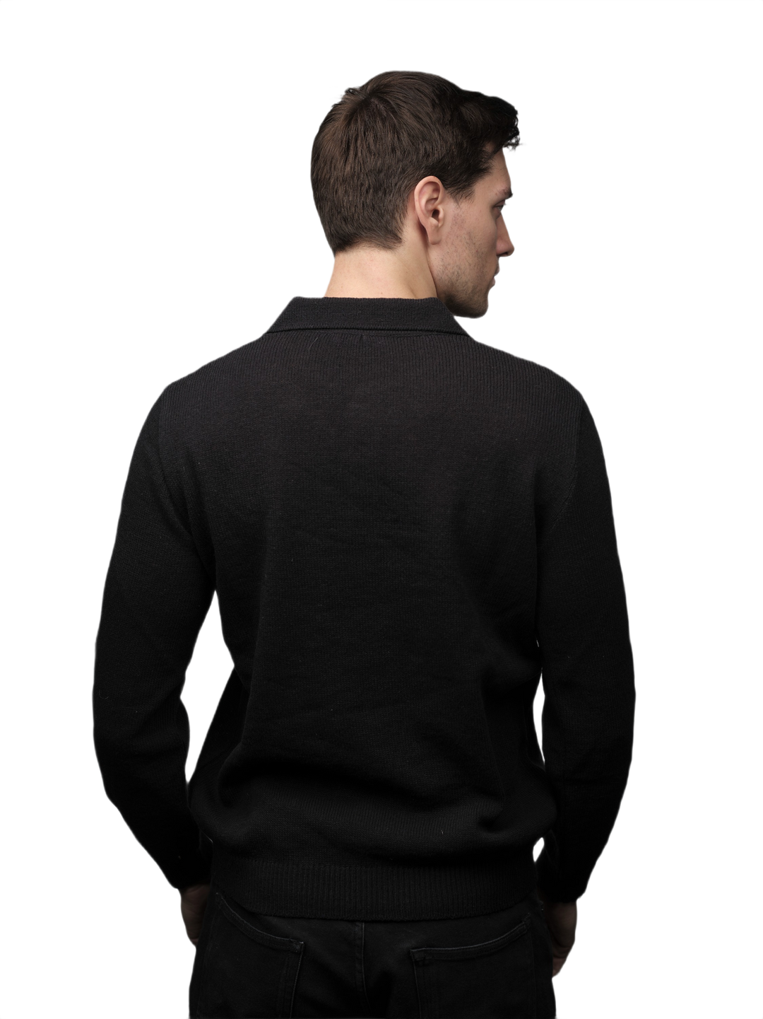 Polo Uomo Manica Lunga Lana Merino Filiera Corta