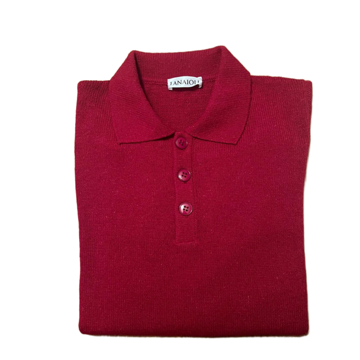 Polo Uomo Manica Lunga Lana Merino Filiera Corta