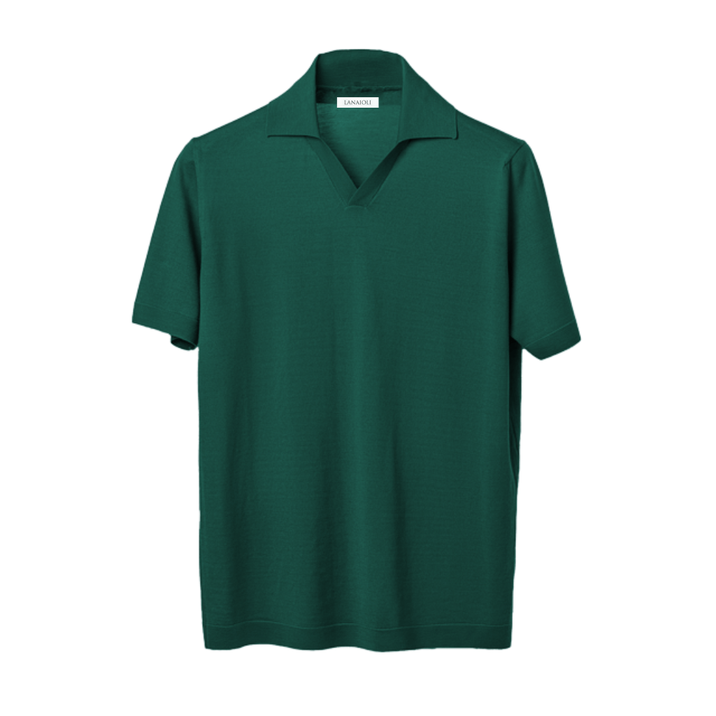 Polo Uomo Maniche Corte Pura Lana Merino Extrafine - Lanaioli Maglieria Filiera Corta Sostenibile & Filati Naturali