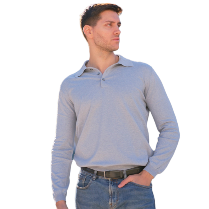 Men's Long Sleeve Polo 100% Cotton ELS