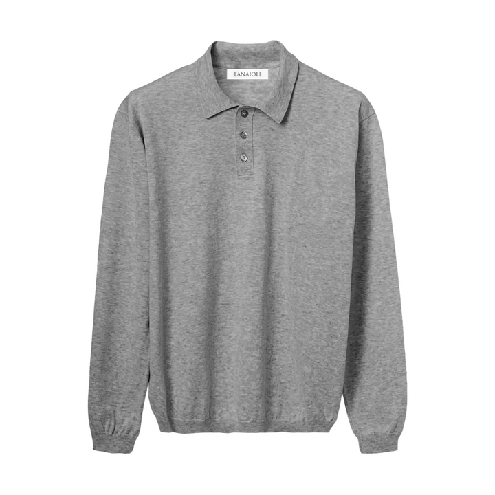 Polo Homme Manches Longues 100% Coton ELS