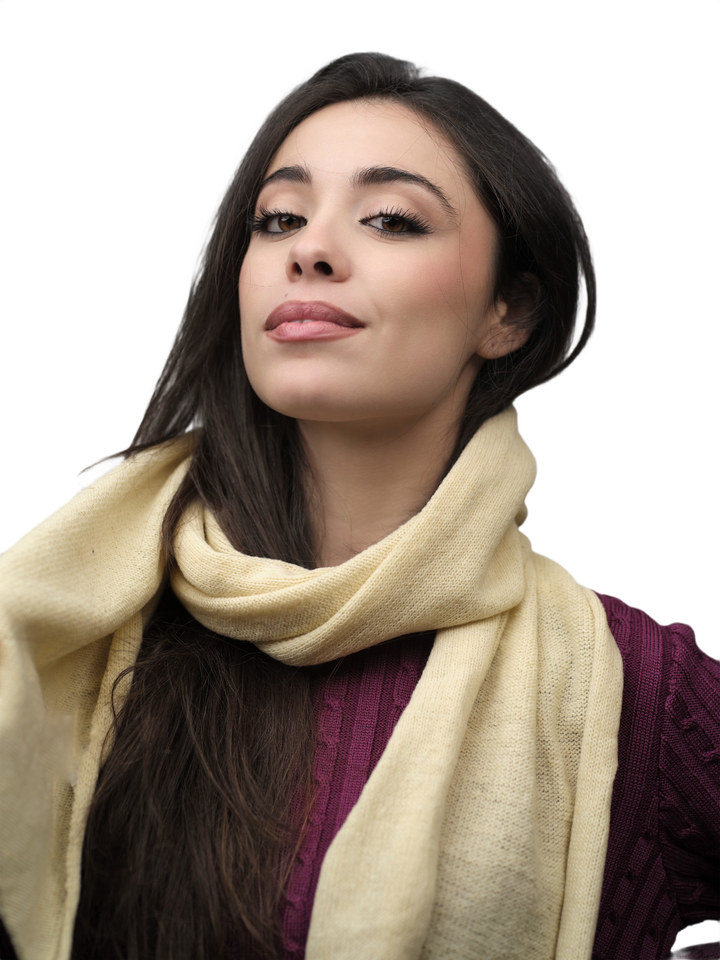 Sciarpa Donna Rasata Lana Merino Filiera Corta
