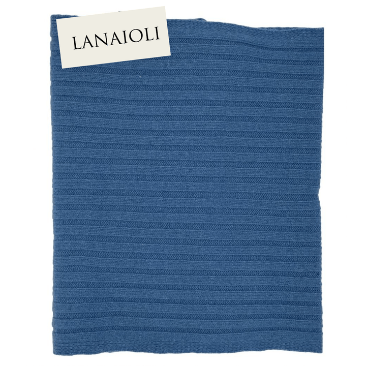 Sciarpa Donna a Coste Cashmere Rigenerato - Lanaioli Maglieria Filiera Corta Sostenibile & Filati Naturali