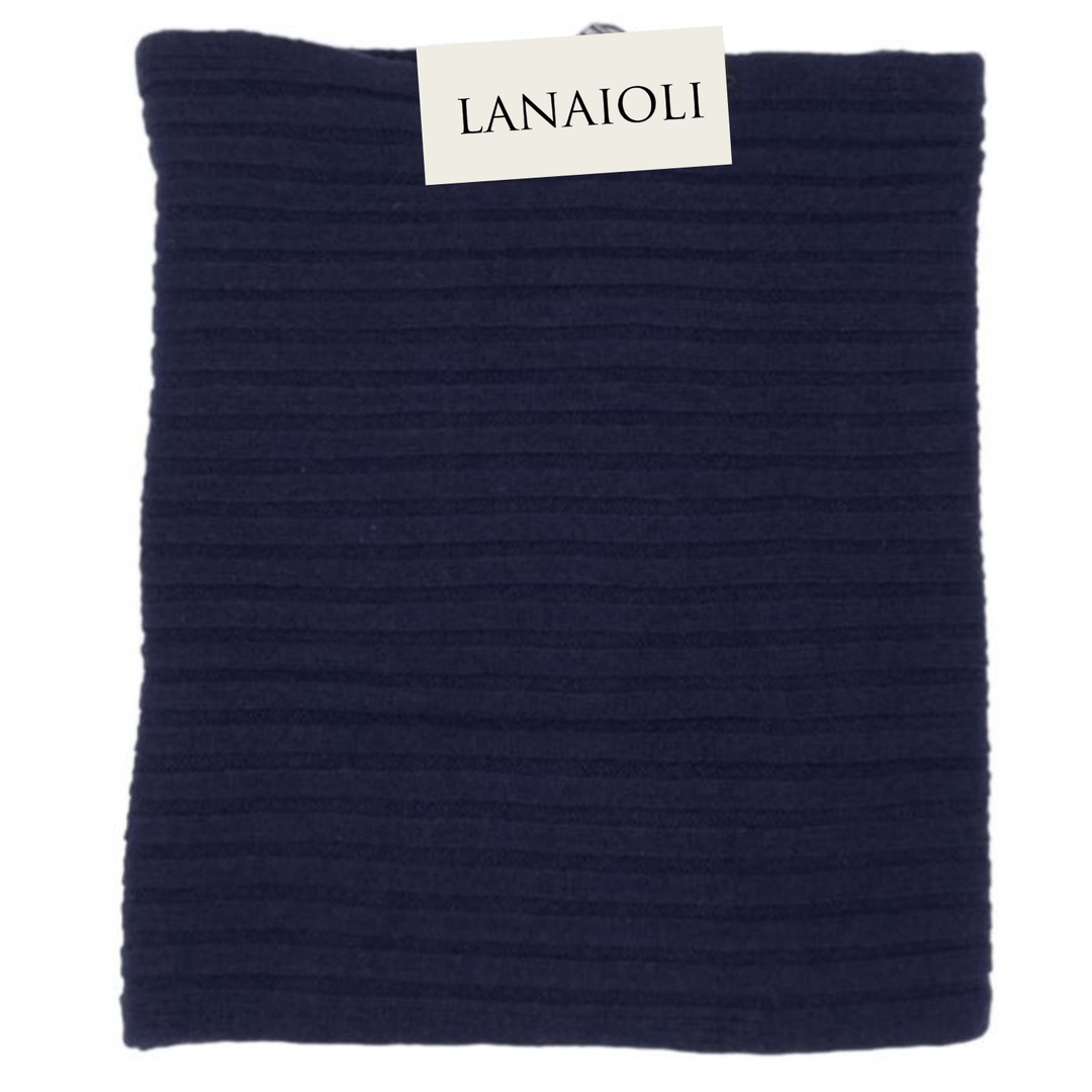 Sciarpa Uomo a Coste Cashmere Rigenerato - Lanaioli Maglieria Filiera Corta Sostenibile & Filati Naturali