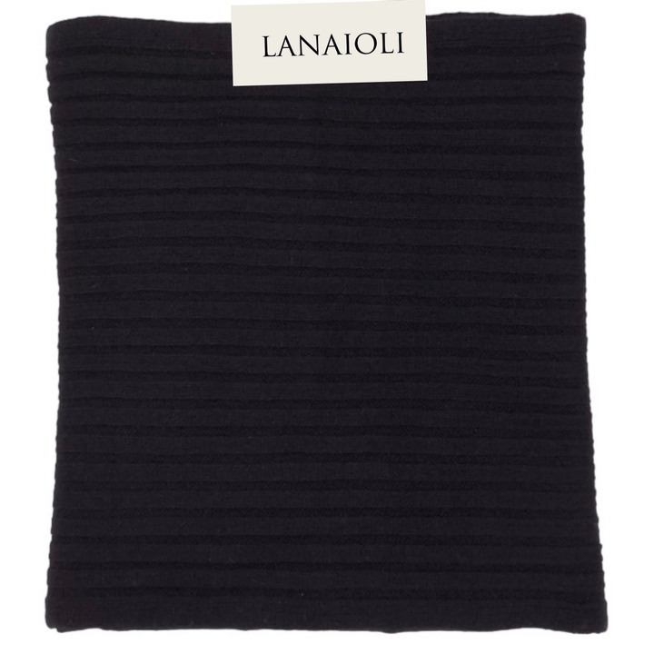 Sciarpa Uomo a Coste Cashmere Rigenerato - Lanaioli Maglieria Filiera Corta Sostenibile & Filati Naturali