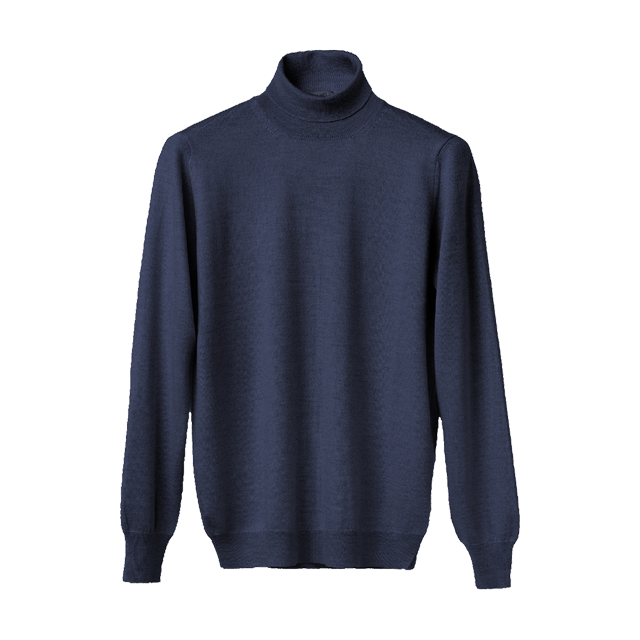 Men's Cashmere, Silk and Merino Wool Turtleneck Sweater