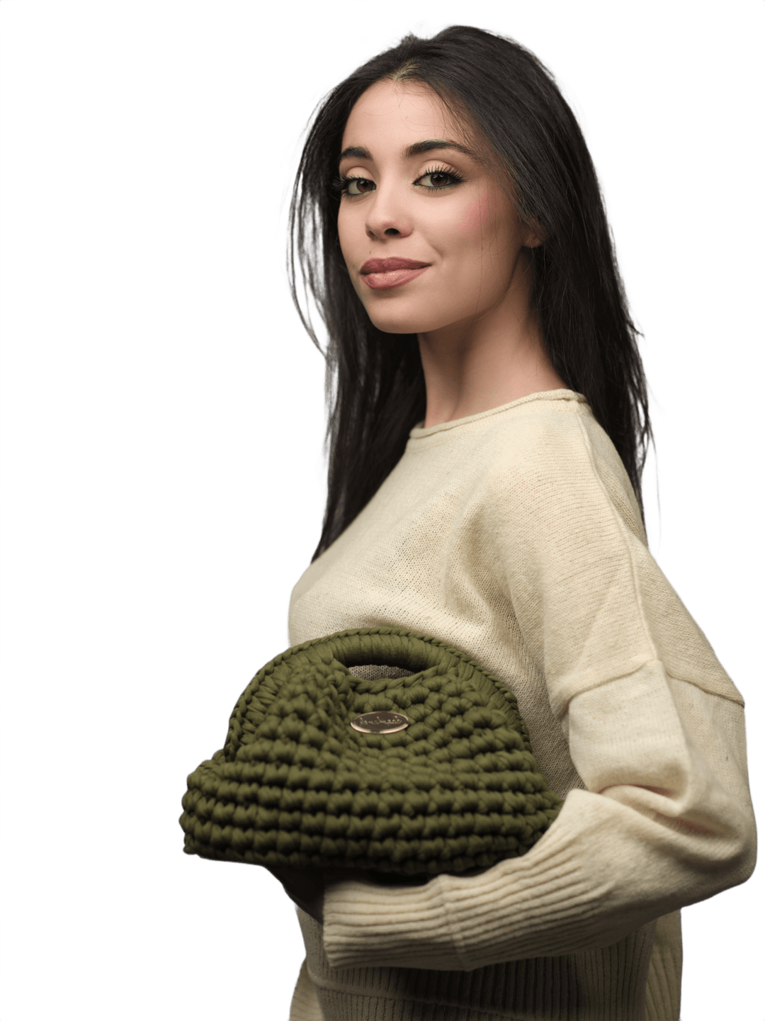 Borsa clutch Cotone Riciclato - Lanaioli Maglieria Filiera Corta Sostenibile & Filati Naturali