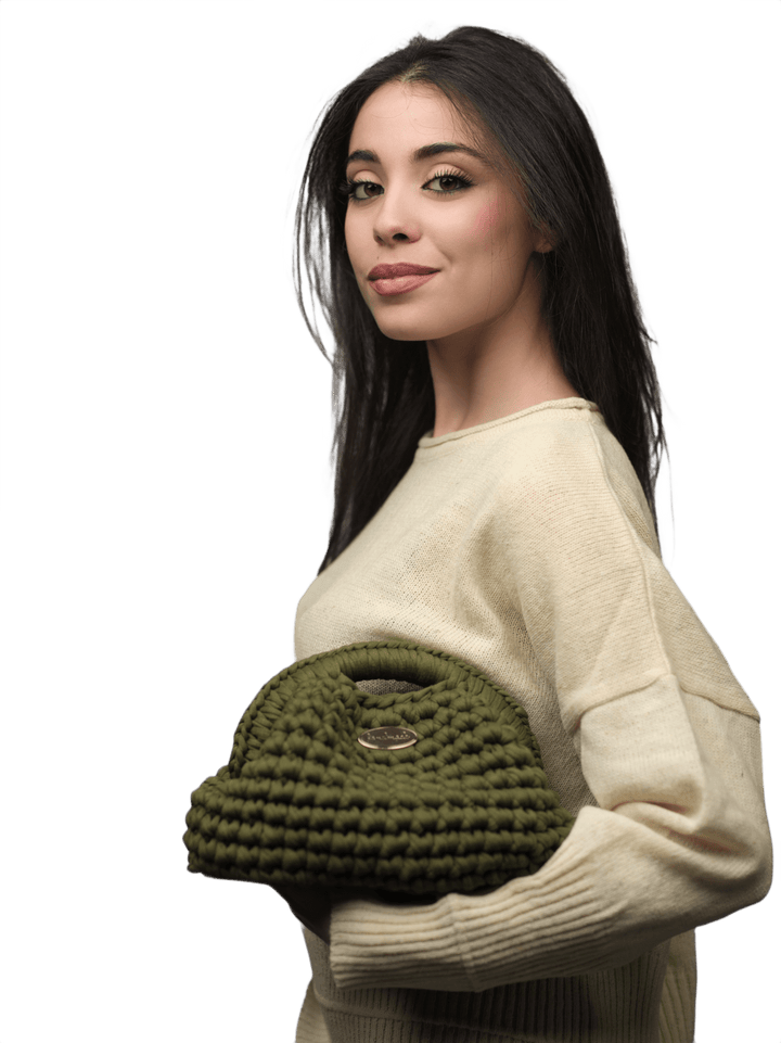 Borsa clutch Cotone Riciclato - Lanaioli Maglieria Filiera Corta Sostenibile & Filati Naturali