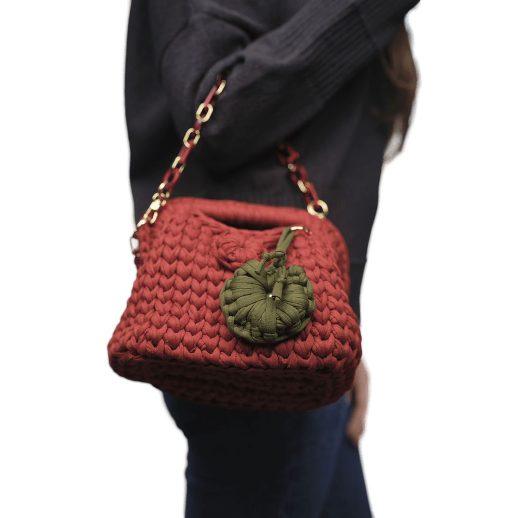Borsa clutch Cotone Riciclato con tracolla - Lanaioli Maglieria Filiera Corta Sostenibile & Filati Naturali