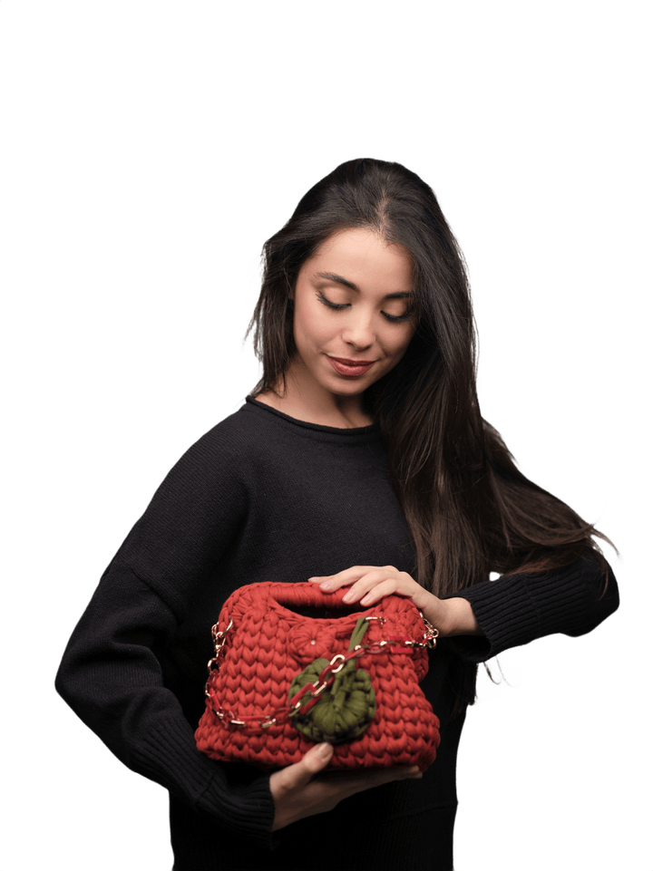 Borsa clutch Cotone Riciclato con tracolla - Lanaioli Maglieria Filiera Corta Sostenibile & Filati Naturali