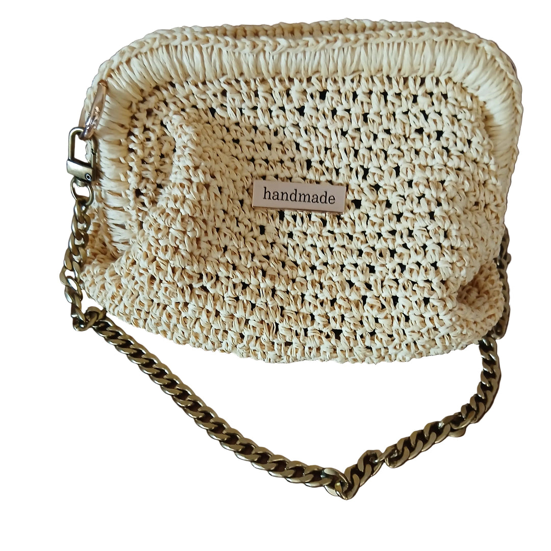 borsa a tracolla rafia naturale
