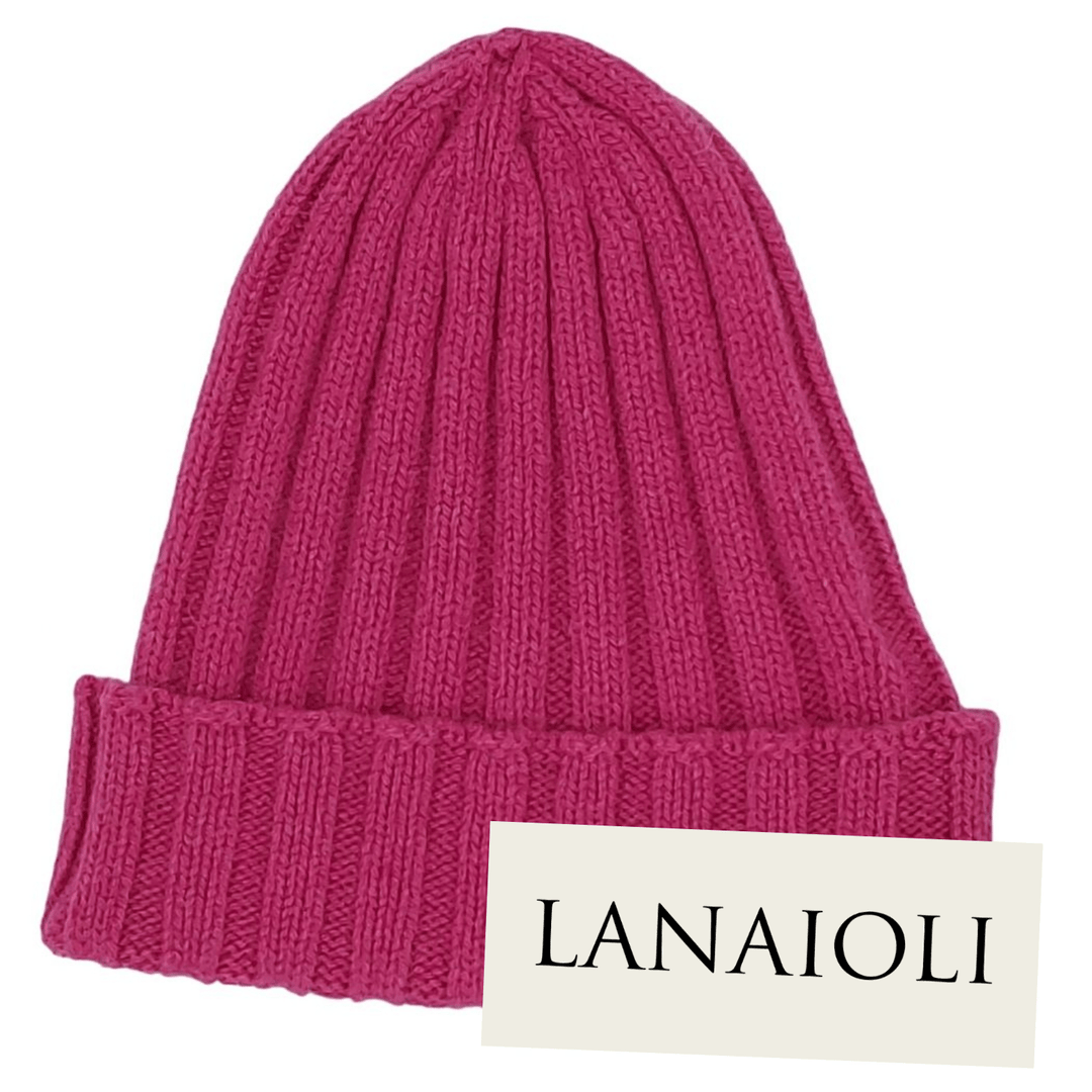Cappello Donna a coste in Cashmere Rigenerato - Lanaioli Maglieria Filiera Corta Sostenibile & Filati Naturali
