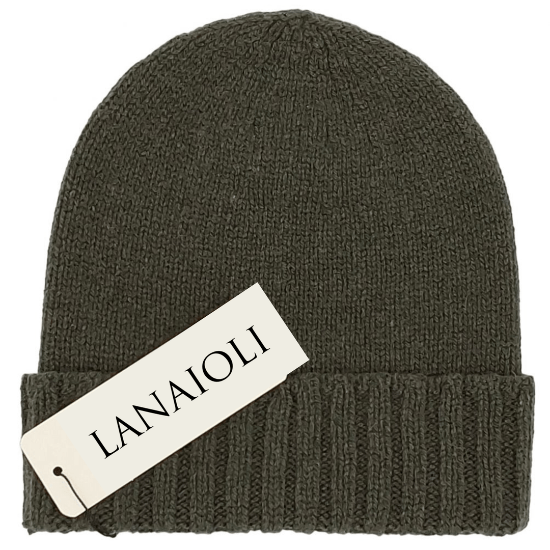 Cappello Donna Bordo a Coste Cashmere Rigenerato - Lanaioli Maglieria Filiera Corta Sostenibile & Filati Naturali